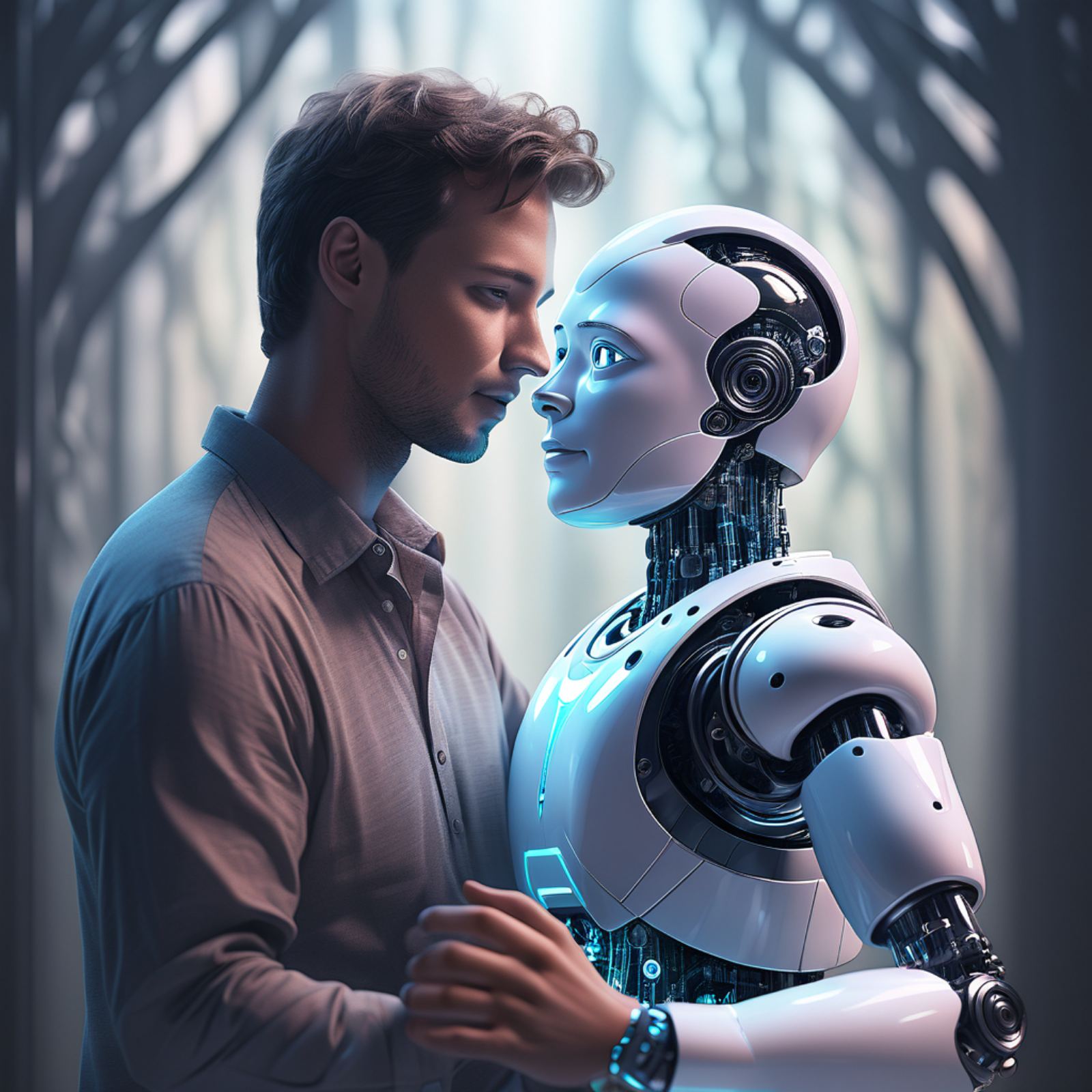 AI Chatbots: a kiss of love between AI and a real man