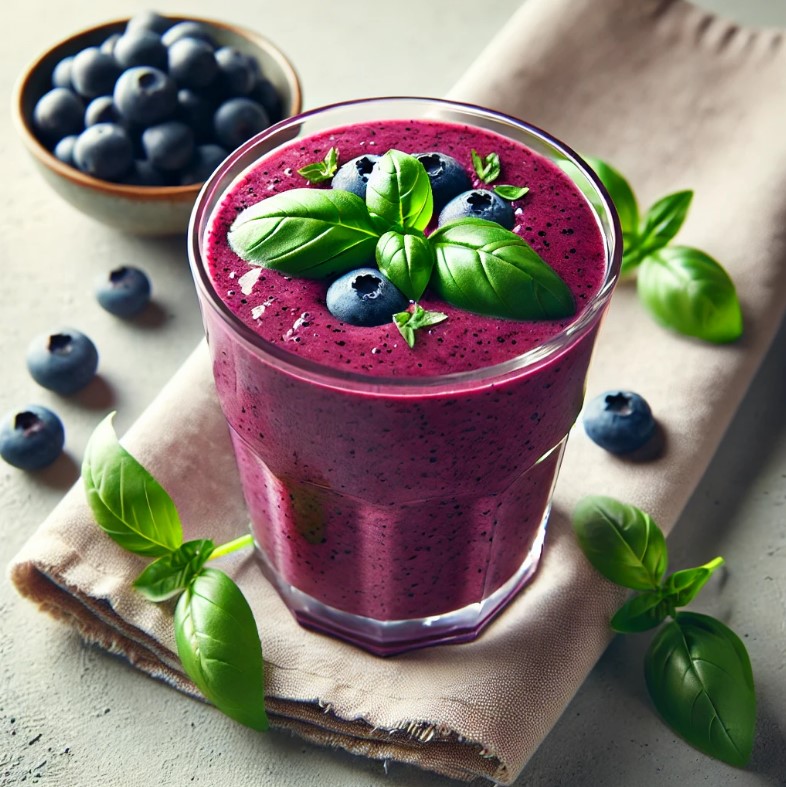 Blueberry Basil Smoothie